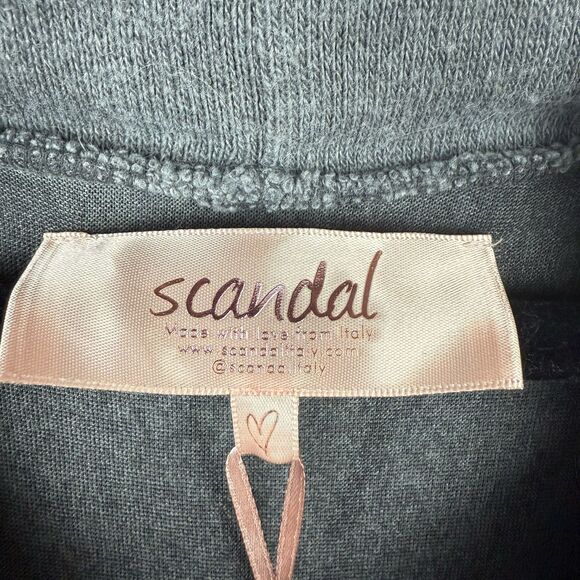 Scandal Italy Cowl Neck Sweater Angora Layered Dress Gray/green Lagen L/XL NWT - Picture 6 of 9